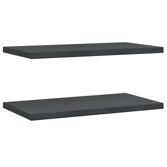 Wall Shelves 2 pcs 75x40 cm Black Stainless Steel Wall Shelves 2 pcs 75x40 cm Black Stainless Steel