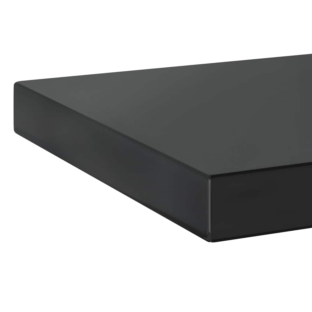 Wall Shelves 2 pcs 50x23.5 cm Black Stainless Steel