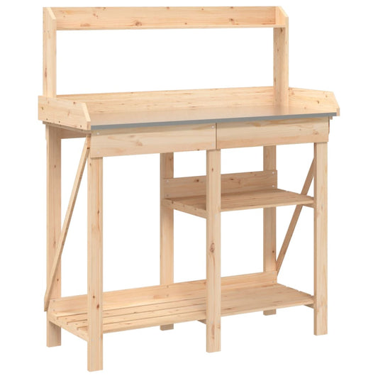 Potting Bench with Shelves Solid Wood Fir Potting Bench with Shelves Solid Wood Fir