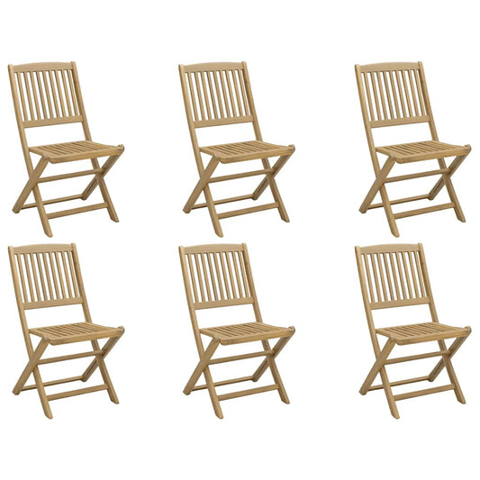 Folding Chairs 6 pcs 48,5x57x90 cm Solid Wood Acacia Folding Chairs 6 pcs 48,5x57x90 cm Solid Wood Acacia