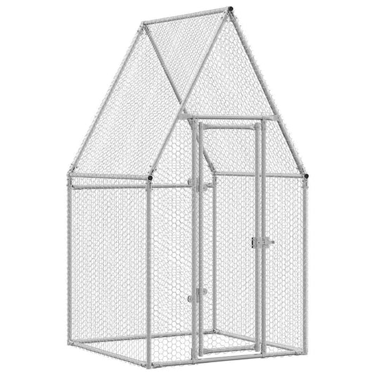 Chicken Cage Silver 100x100x190 cm Galvanised Steel Chicken Cage Silver 100x100x190 cm Galvanised Steel