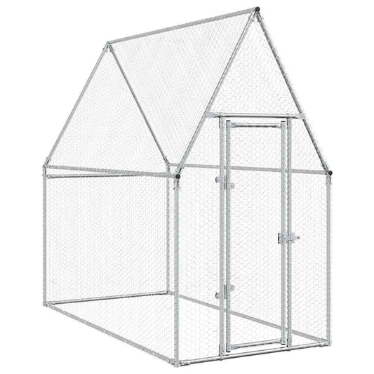Chicken Cage Silver 200x100x190 cm Galvanised Steel Chicken Cage Silver 200x100x190 cm Galvanised Steel