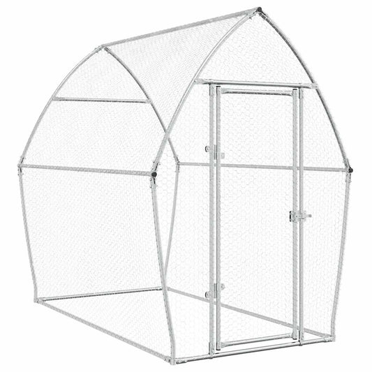 Chicken Cage Silver 200x105x182 cm Galvanised Steel Chicken Cage Silver 200x105x182 cm Galvanised Steel