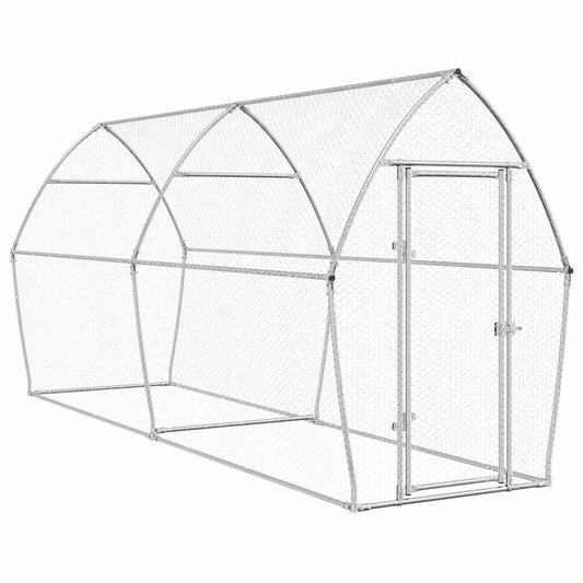 Chicken Cage Silver 400x105x182 cm Galvanised Steel Chicken Cage Silver 400x105x182 cm Galvanised Steel