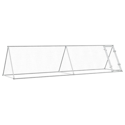Chicken Cage Silver 400x105x91 cm Galvanised Steel Chicken Cage Silver 400x105x91 cm Galvanised Steel