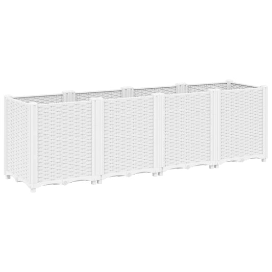 Garden Planter White 160x40x53 cm PP Garden Planter White 160x40x53 cm PP