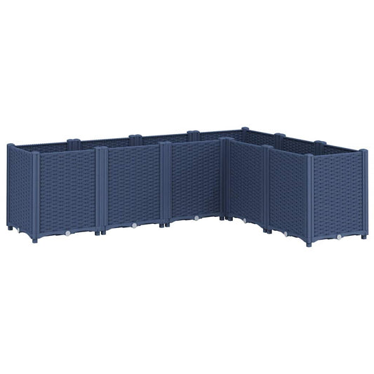 Garden Planter Blue Grey 160x120x53 cm PP Garden Planter Blue Grey 160x120x53 cm PP