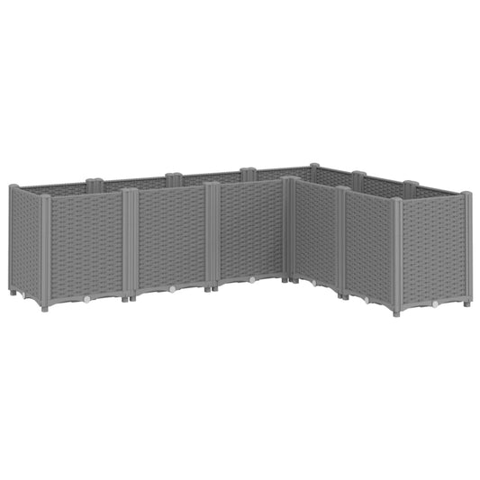Garden Planter Light Grey 160x120x53 cm PP Garden Planter Light Grey 160x120x53 cm PP