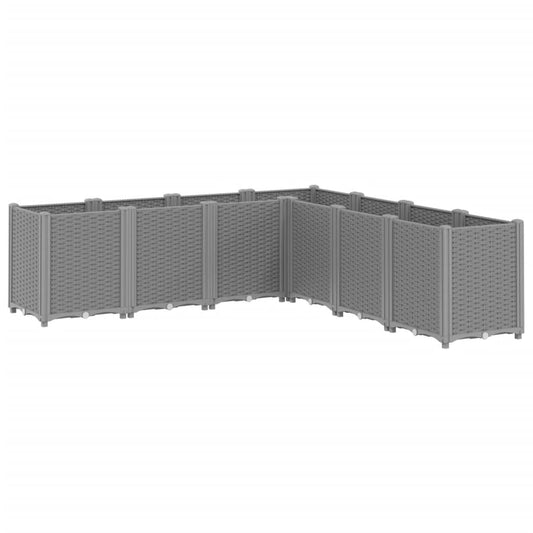 Garden Planter Light Grey 160x160x53 cm PP Garden Planter Light Grey 160x160x53 cm PP