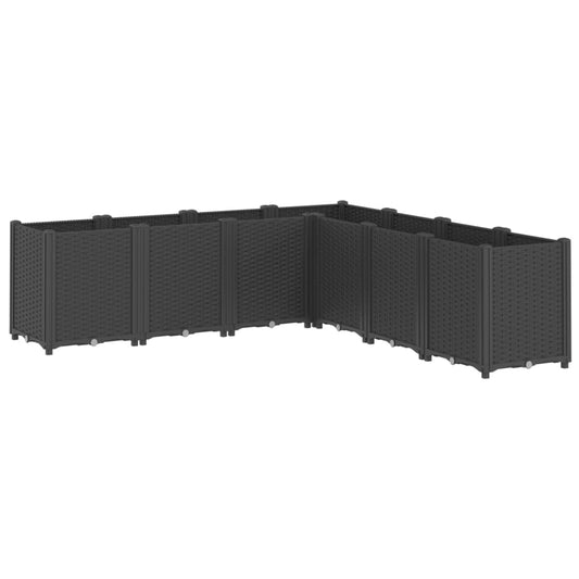 Garden Planter Black 160x160x53 cm PP Garden Planter Black 160x160x53 cm PP