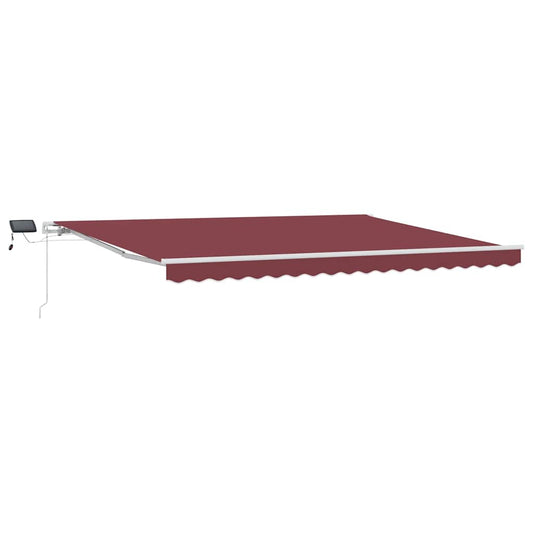 Retractable Awning Burgundy 450 x 300 cm Fabric and Aluminium Retractable Awning Burgundy 450 x 300 cm Fabric and Aluminium