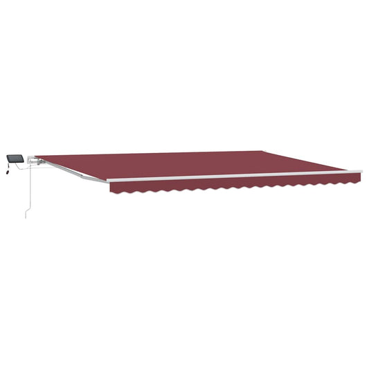 Retractable Awning Burgundy 500 x 300 cm Fabric and Aluminium Retractable Awning Burgundy 500 x 300 cm Fabric and Aluminium