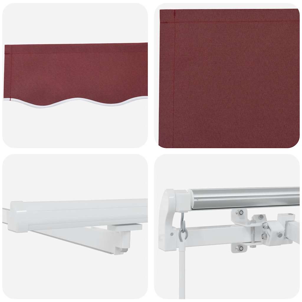 Retractable Awning | Burgundy | Aluminium | 600x300 cm