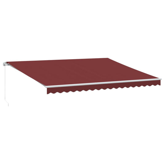 Retractable Awning Burgundy 450 x 350 cm Fabric and Aluminium Retractable Awning Burgundy 450 x 350 cm Fabric and Aluminium