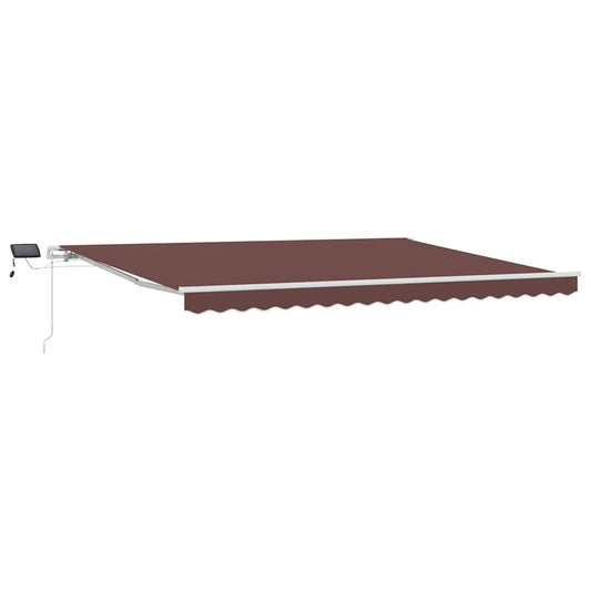 Retractable Awning Brown 450 x 300 cm Fabric and Aluminium Retractable Awning Brown 450 x 300 cm Fabric and Aluminium
