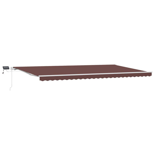 Retractable Awning Brown 600 x 300 cm Fabric and Aluminium Retractable Awning Brown 600 x 300 cm Fabric and Aluminium