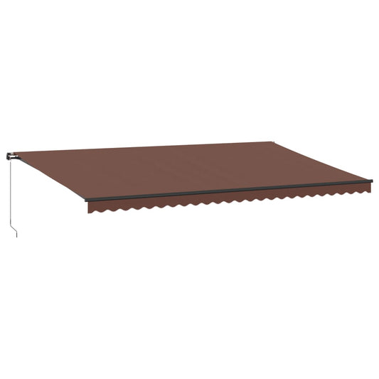 Manual Retractable Awning with LEDs Brown 600x350 cm Manual Retractable Awning with LEDs Brown 600x350 cm