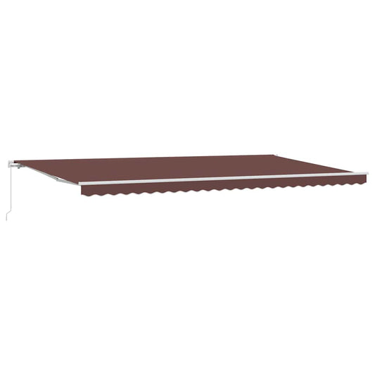 Manual Retractable Awning Brown 500x300 cm Manual Retractable Awning Brown 500x300 cm