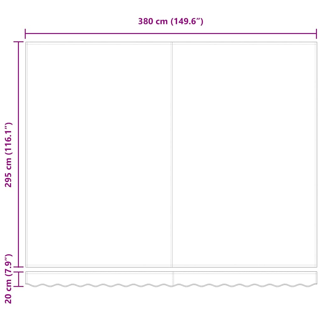 Manual Retractable Awning Brown 400x300 cm