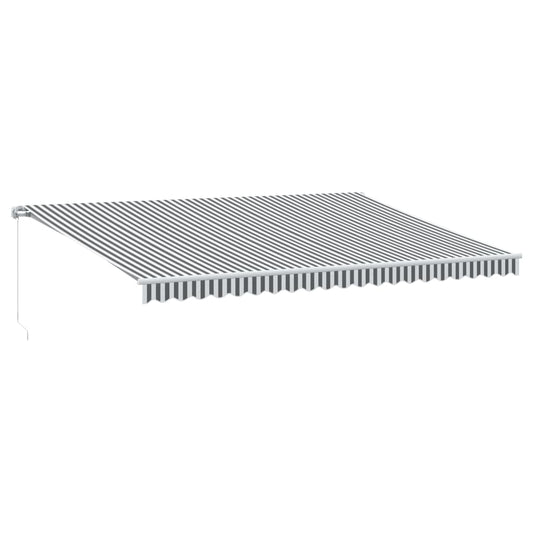 Retractable Awning Anthracite and White 500 x 350 cm Retractable Awning Anthracite and White 500 x 350 cm