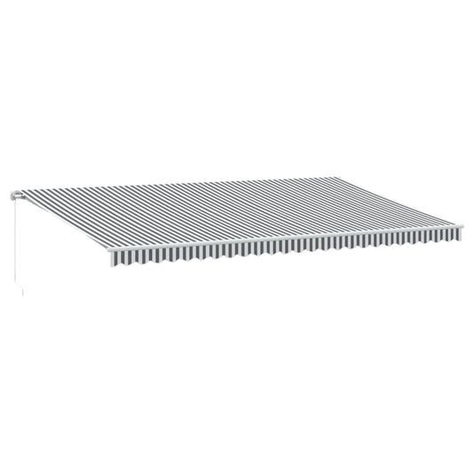 Manual Retractable Awning Anthracite&White 600x350 cm Manual Retractable Awning Anthracite&White 600x350 cm