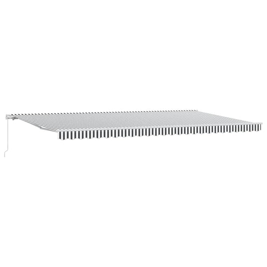 Manual Retractable Awning Anthracite&White 500x300 cm Manual Retractable Awning Anthracite&White 500x300 cm