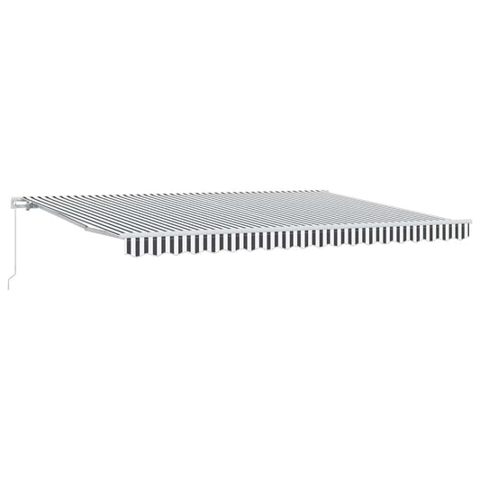 Manual Retractable Awning Anthracite&White 450x300 cm Manual Retractable Awning Anthracite&White 450x300 cm
