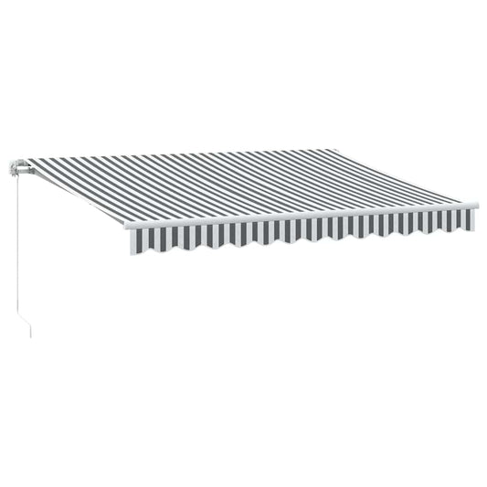 Manual Retractable Awning Anthracite&White 350x250 cm Manual Retractable Awning Anthracite&White 350x250 cm