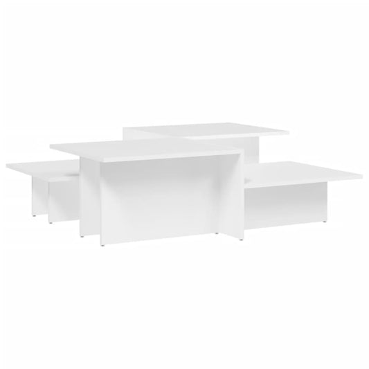 Coffee Tables 2 pcs White Engineered Wood Coffee Tables 2 pcs White Engineered Wood