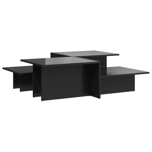 Coffee Tables 2 pcs High Gloss Black Engineered Wood Coffee Tables 2 pcs High Gloss Black Engineered Wood