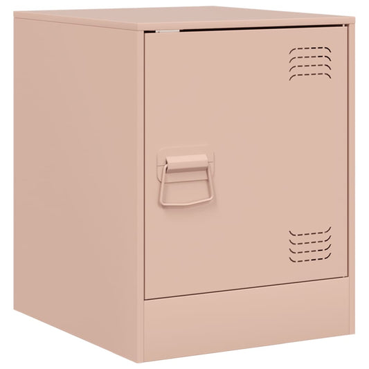 Bedside Cabinet Pink 34.5x39x44 cm Steel Bedside Cabinet Pink 34.5x39x44 cm Steel