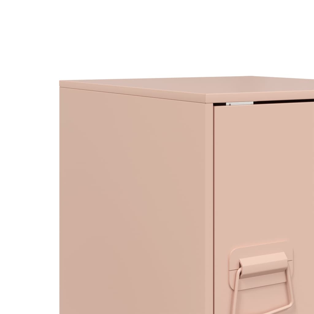 Bedside Cabinets 2 pcs Pink 34,5x39x44 cm Steel
