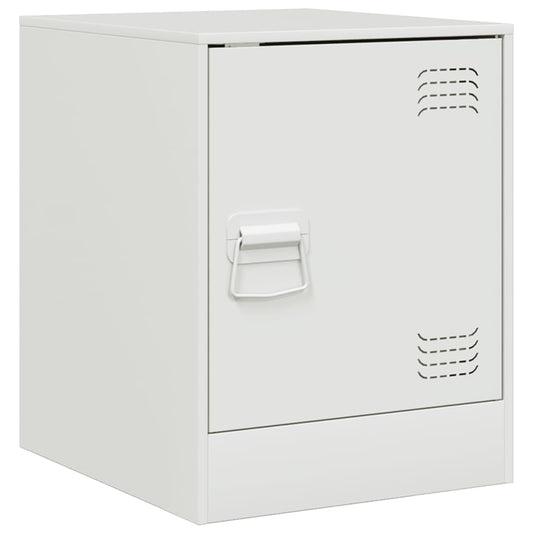 Bedside Cabinet White 34.5x39x44 cm Steel Bedside Cabinet White 34.5x39x44 cm Steel
