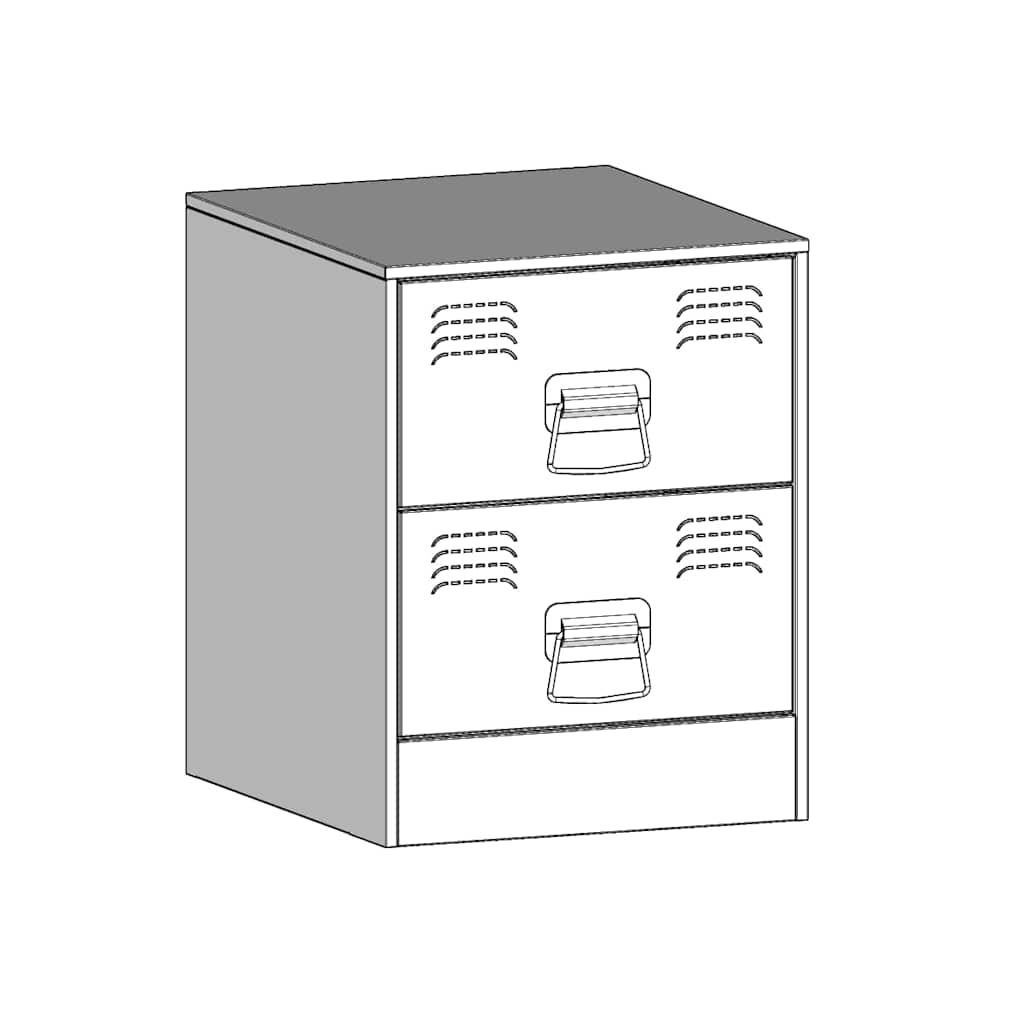 Bedside Cabinets 2 pcs Anthracite 34,5x39x44 cm Steel