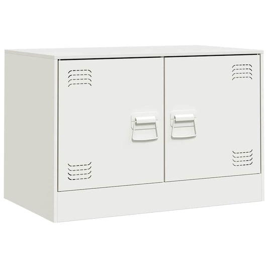 TV Cabinet White 67x39x44 cm Steel TV Cabinet White 67x39x44 cm Steel