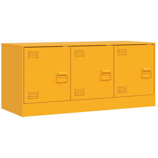 TV Cabinet Mustard Yellow 99x39x44 cm Steel TV Cabinet Mustard Yellow 99x39x44 cm Steel