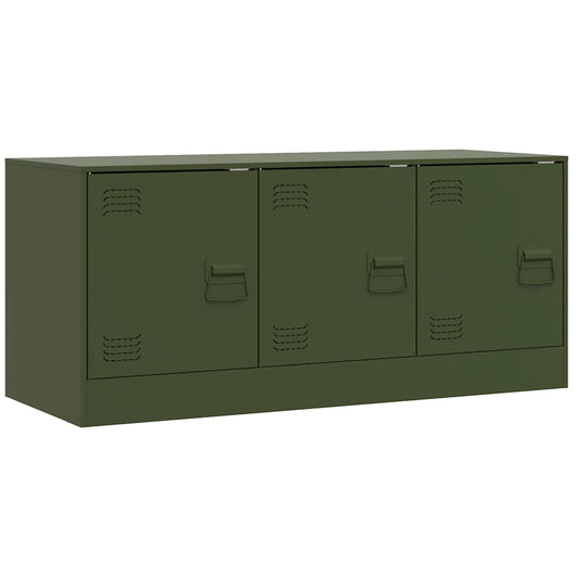 TV Cabinet Olive Green 99x39x44 cm Steel TV Cabinet Olive Green 99x39x44 cm Steel