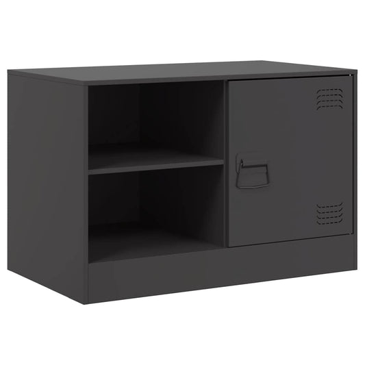 TV Cabinet Black 67x39x44 cm Steel TV Cabinet Black 67x39x44 cm Steel