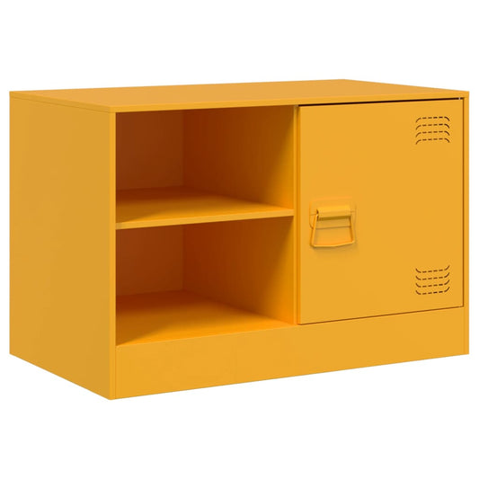TV Cabinet Mustard Yellow 67x39x44 cm Steel TV Cabinet Mustard Yellow 67x39x44 cm Steel