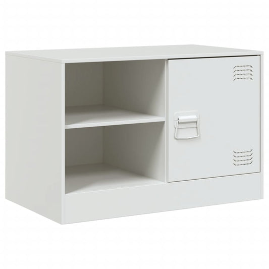 TV Cabinet White 67x39x44 cm Steel TV Cabinet White 67x39x44 cm Steel