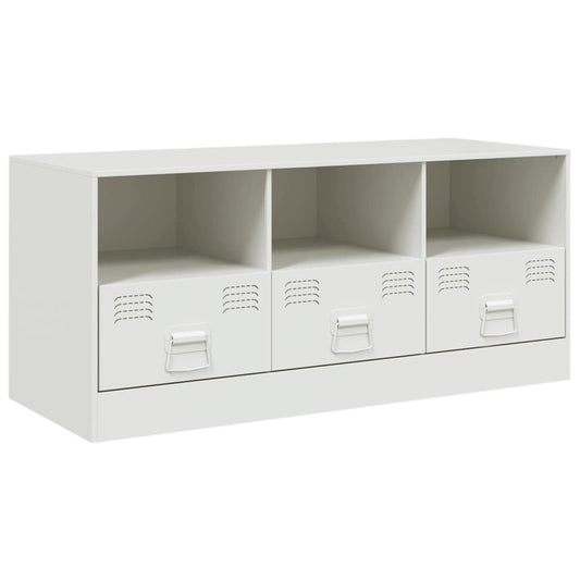 TV Cabinet White 99x39x44 cm Steel TV Cabinet White 99x39x44 cm Steel