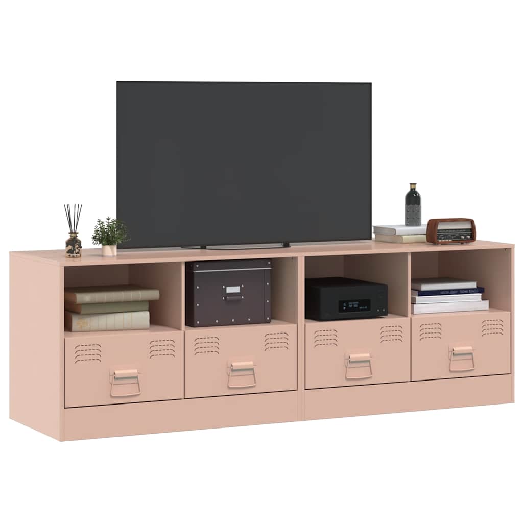 2 Piece TV Cabinet Set Pink 67x39x44 cm Steel