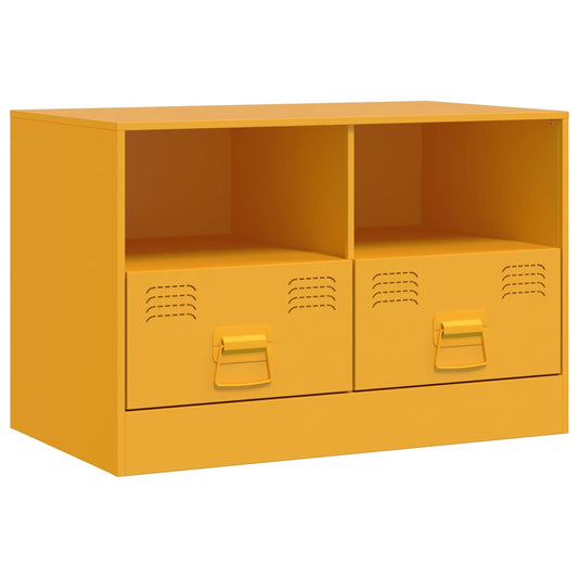 TV Cabinet Mustard Yellow 67x39x44 cm Steel TV Cabinet Mustard Yellow 67x39x44 cm Steel