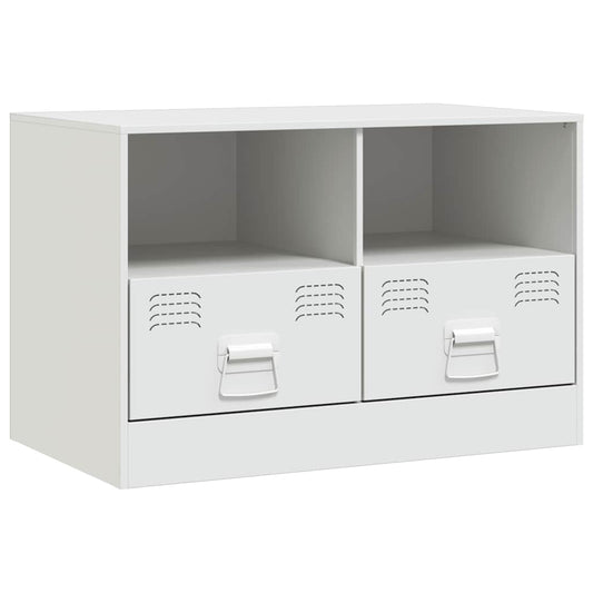TV Cabinet White 67x39x44 cm Steel TV Cabinet White 67x39x44 cm Steel