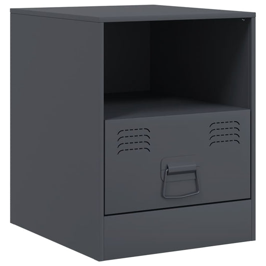 Bedside Cabinet Anthracite 34.5x39x44 cm Steel Bedside Cabinet Anthracite 34.5x39x44 cm Steel