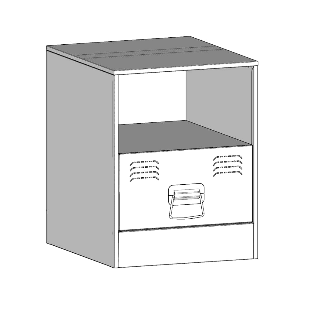 Bedside Cabinets 2 pcs White 34,5x39x44 cm Steel