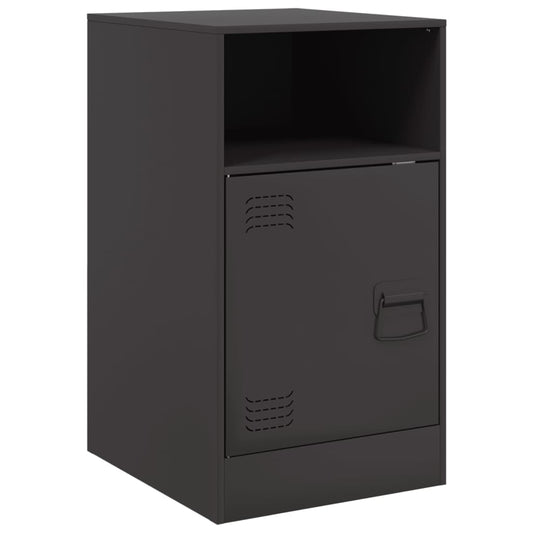Bedside Cabinet Black 34.5x39x62 cm Steel Bedside Cabinet Black 34.5x39x62 cm Steel