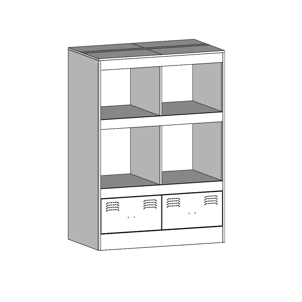 Highboard Black 67x39x95 cm Steel