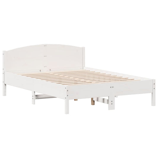 Bed Frame without Mattress White 120x190 cm Solid Wood Pine Bed Frame without Mattress White 120x190 cm Solid Wood Pine