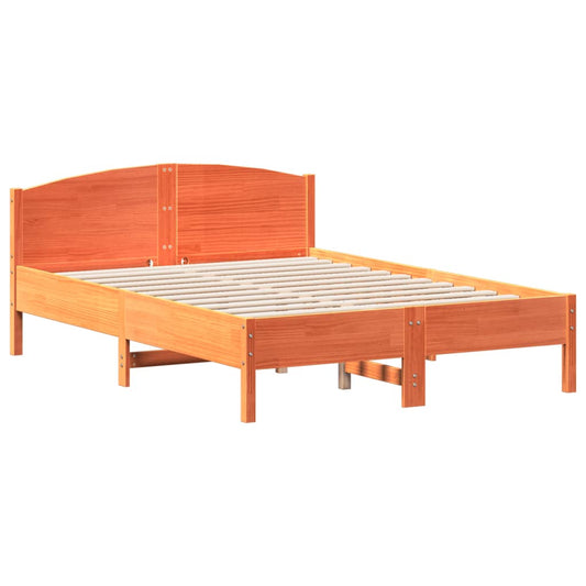 Bed Frame without Mattress Wax Brown 120x190 cm Solid Wood Pine Bed Frame without Mattress Wax Brown 120x190 cm Solid Wood Pine